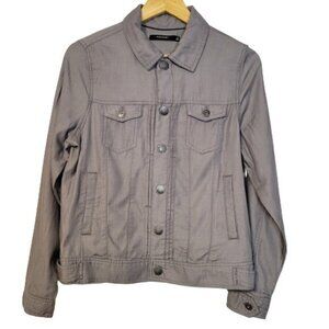 CLEARANCE Tahari Grey Lightweight Jean Style Jacket Size Small